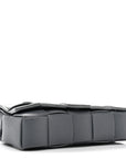 Grained Calfskin Maxi Intrecciato Cassette Crossbody Bag Thunder