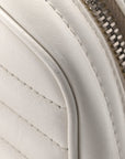 Soft Calfskin Diagramme Camera Bag White