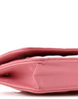 Caviar Quilted Wallet on Chain WOC Pink