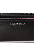 Calfskin Whipstitch Wallet On Chain WOC Black