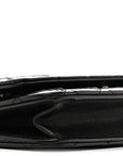 Calfskin Whipstitch Wallet On Chain WOC Black