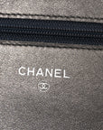 Metallic Caviar Timeless CC Wallet On Chain WOC Grey