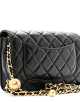 Lambskin Quilted CC Pearl Crush Wallet on Chain WOC Black