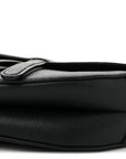 Grained Calfskin Saddle Bag Black
