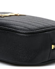 Grain De Poudre Matelasse Monogram Mini Lou Camera Bag Black