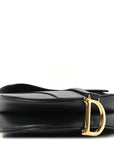 Grained Calfskin Saddle Bag Black