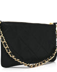 Re-Nylon Tessuto Impuntu Quilted Re-Edition 1995 Chaine Pouch Black