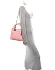Lambskin Cannage Medium Lady D1OR Light Pink
