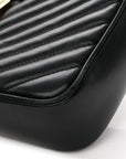 Calfskin Matelasse Monogram Lou Camera Bag Black