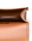 Nappa Flap Pouch Bag Charm Cognac Orange