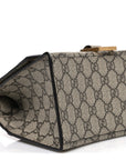 X GCCI GG Supreme Monogram Small Hourglass Top Handle Bag Beige Ebony