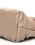 Lambskin Quilted Small Loulou Puffer Monogram Chain Satchel Dark Beige