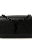 Grain De Poudre Small Classic Monogram Monochrome Kate Satchel Black