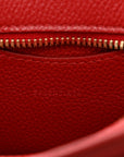 Grained Calfskin Neo Classic Gold Hardware Nano City Crossbody Medium Red