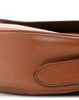 Soft Calfskin Traingle Arque Flap Shoulder Bag Cognac