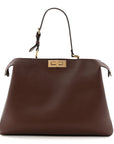 Vitello Large Soft Peekaboo Mogano