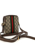 GG Supreme Monogram Web Mini Ophidia Messenger Brown
