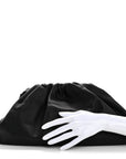 Smooth Butter Calf The Pouch Oversized Clutch Black