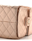 Metallic Caviar Quilted Small CHNL 25 Handbag Copper