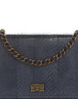 Snakeskin Wallet On Chain WOC Blue