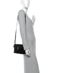 Calfskin Y Quilted Monogram Toy Loulou Crossbody Bag Black