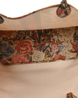 GG Supreme Monogram Water Flora Web Large Ophidia Tote Beige White Multicolor