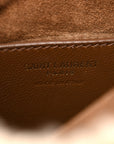 Shearling Suede Mini Le 5 A 7 Vertical Hobo Natural Beige Dark Cigar