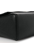 Grainy Calfskin Note Crossbody Bag Black