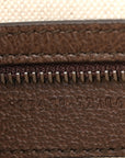 GG Supreme Monogram Textured Dollar Calfskin Web Ophidia Wristlet Shoulder Bag Beige Ebony New Acero