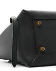 Grained Calfskin Mini Belt Bag Black