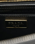 Saffiano Lux Medium Galleria Double Zip Black Black
