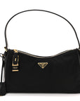 Re-Nylon Vitello Large Aimee Shoulder Bag Black