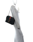 Calfskin Web Small Dionysus Shoulder Bag Black