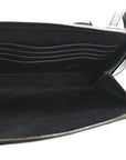 Coated Canvas La Greca Signature Black Gray