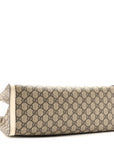 GG Supreme Monogram Medium Padlock Tote White