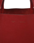 Soft Grained Calfskin Medium Belt Cabas Phantom Coquelicot