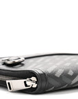 Coated Canvas La Greca Signature Black Gray