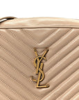 Calfskin Matelasse Monogram Lou Camera Bag Nude Powder