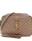 Calfskin Matelasse Monogram Lou Camera Bag Dark Beige