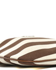 Canvas Calfskin Striped Ivy Cacao Naturale