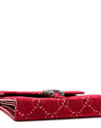 Velvet GG Monogram Mini Dionysus Chain Wallet Red Cipria