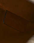 Canvas Calfskin Ava Triomphe Shoulder Bag White