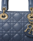 Lambskin Cannage Gradient Small My ABCD1OR Lady D1OR Indigo Blue