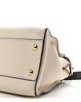 Vitello Seta Snakeskin Monster Eyes Medium Peekaboo Iconic Satchel Amido Sand Black