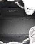 Metallic Caviar Quilted Mini CHNL 25 Handbag Anthracite