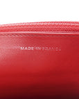 Caviar Quilted Wallet on Chain WOC Red