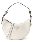 Soft Calfskin Arque Shoulder Bag White