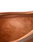 Smooth Calfskin Medium Strap Ava Triomphe Shoulder Bag Tan