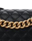Caviar Quilted Medium Boy Flap Black