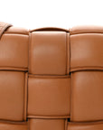 Nappa Maxi Intreccio Padded Cassette Crossbody Bag Caramel